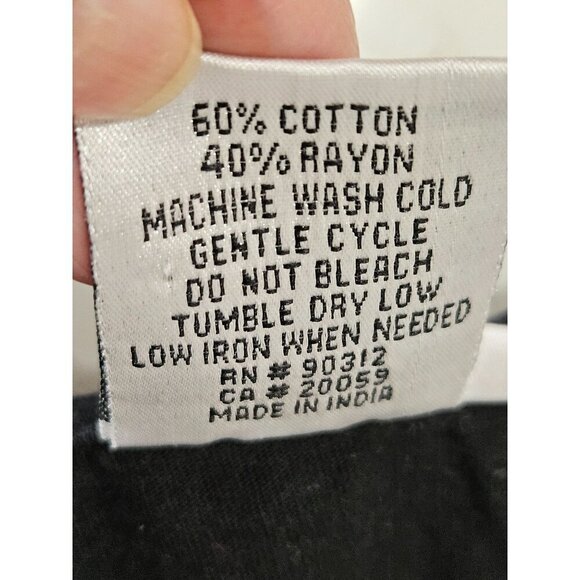 Parsley & Sage Top Petite Large Boho Mixed Media Artsy Colorful 3/4 Sleeve Black - Picture 6 of 8